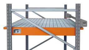 Stelling hang opvangbak (288 ltr.) gelakt - 215x125x14cm