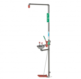 Hughes nooddouche met oog-/gelaatsdouche SD1885D -  RVS