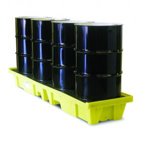 4 Drum Low-Profile In-Line Poly-SpillPallet