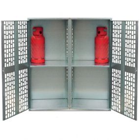 Gasflessenkast - 2 deuren - verzinkt - 20 x 11 kg