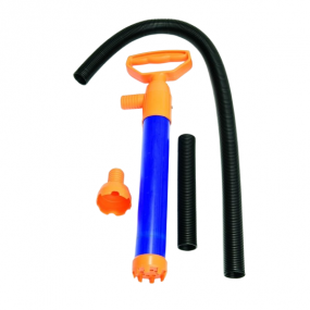 Degelijke kunststof handpomp voor het verwijderen van gelekte vloeistoffen zoals, water, olie, bezine, etc.