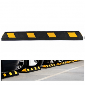 Park-It® rubber rijbeveiliging 180 cm. geel-zwart