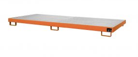 Stelling rek opvangbak (240 ltr.) met rooster - 325x130x19cm