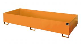 Stelling rek opvangbak (1150 ltr.) gelakt - 325x130x38cm
