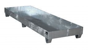 Stalen verzinkte lekbak (279ltr) - opvangbak - 240x80x25cm