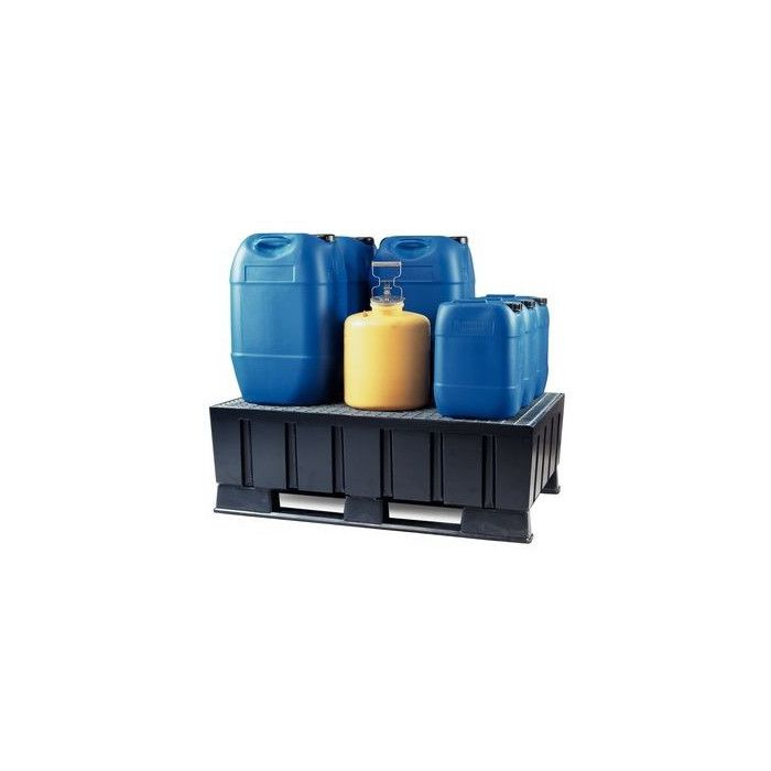 Kunststof lekbak, met verzinkt rooster Kunststof lekbak, met verzinkt rooster