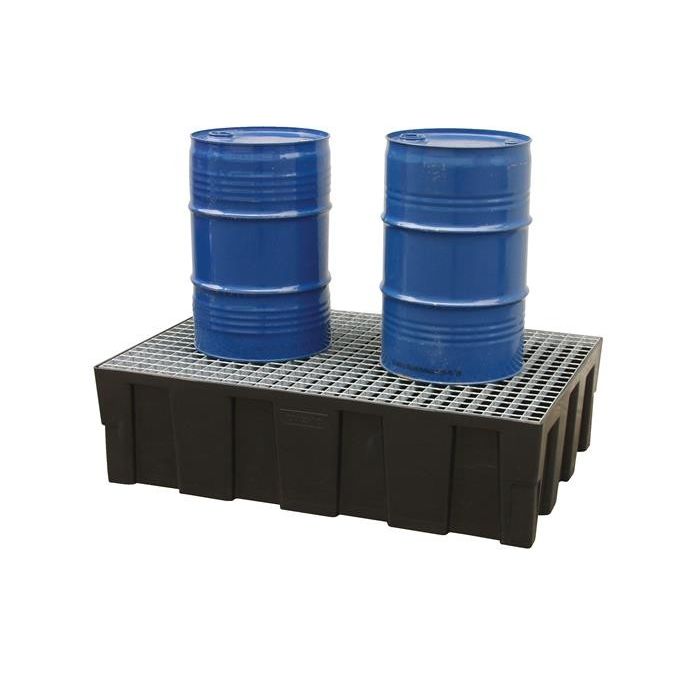 kunststof lekbak met verzinkt rooster