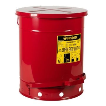 Kan voor olieachtig afval (voetbediend) - 52ltr.