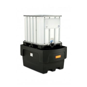 Kunststof IBC lek-/ opvangbak (1100 ltr) - 162x117x85cm-Zonder rooster