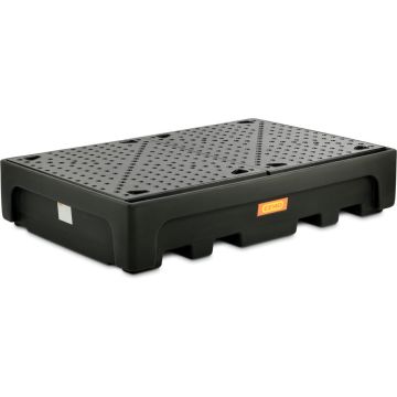 CEMO PE lekbak - 2 IBC's (1100 ltr) - 223x146x47cm- kunststof rooster