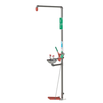 Hughes nooddouche met oog-/gelaatsdouche SD1885D - RVS