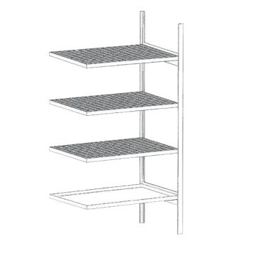 aanbouw-stellingrek met roosters