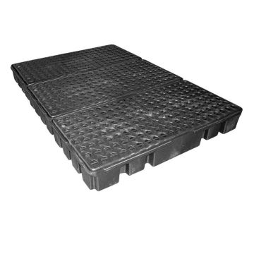 6-Drum Low Profile Spill Pallet - Black Diamond