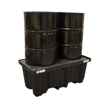 2-Drum Economy Spill Pallet - Black Diamond