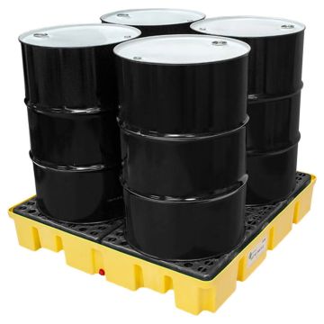 Poly Slim-Line - 4 Drum Spill Pallet