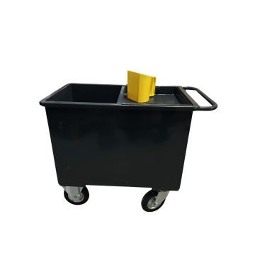 Korreldispenser met zeef op wielen