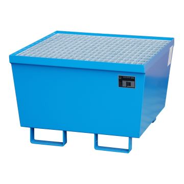 Staal gelakte lekbak (243ltr) - met rooster - 80x80x54,5cm