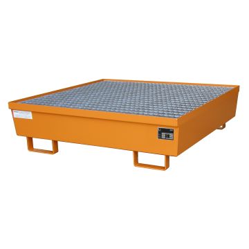 Staal gelakte lekbak (309ltr) - met rooster - 120x120x33,5cm