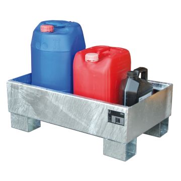 Staal verzinkte lekbak (103ltr) - opvangbak - 130x80x20cm