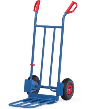 Stalen steekwagen opklapbaar,belastbaar tot 250 kg.