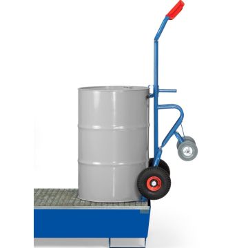 Vatensteekwagen voor 200 ltr vaten - met luchtbanden