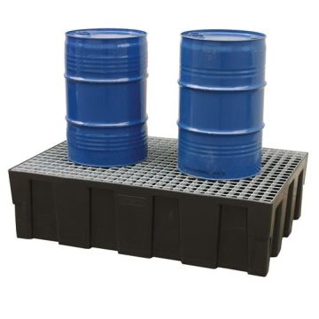 kunststof lekbak met verzinkt rooster