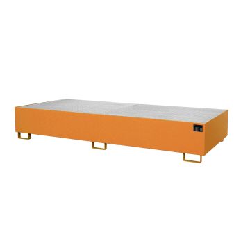 Stelling rek opvangbak (1150 ltr.) met rooster - 325x130x38cm