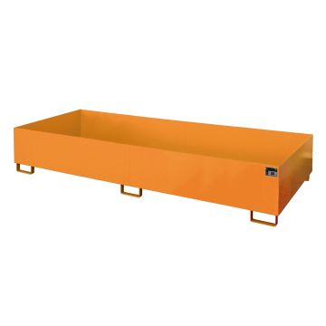 Stelling rek opvangbak (1150 ltr.) gelakt - 325x130x38cm