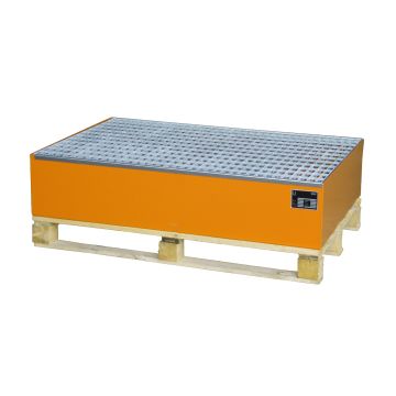 Stalen gelakte lekbak (240ltr) - met rooster - 120x80x26cm