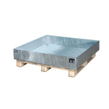 Stalen verzinkte lekbak (259ltr) - opvangbak - 120x120x18,5cm