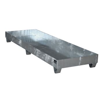 Stalen verzinkte lekbak (279ltr) - opvangbak - 240x80x25cm