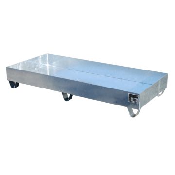 Stalen verzinkte lekbak (262ltr) - opvangbak - 180x80x27,5cm