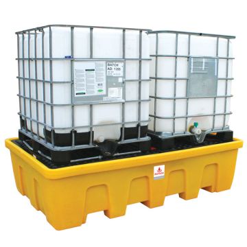 Kunststof IBC lekbak - 2 IBC's (1200 ltr) - 226x147x58cm