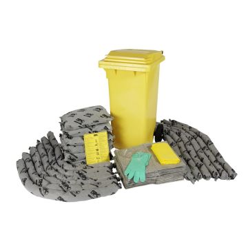 Alle vloeistoffen spill kit 120 ltr rolcontainer economic