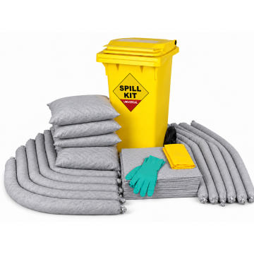Alle vloeistoffen spill kit 120 ltr rolcontainer economic