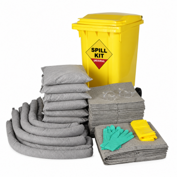 Alle vloeistoffen spill kit 240 ltr rolcontainer economic