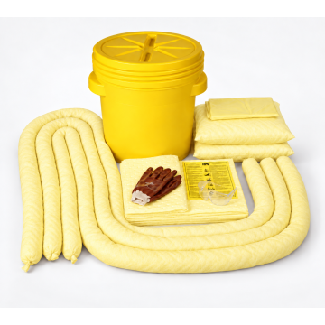 Chemicaliën Spill kit - 60 ltr - kunststof vat met schroefdeksel