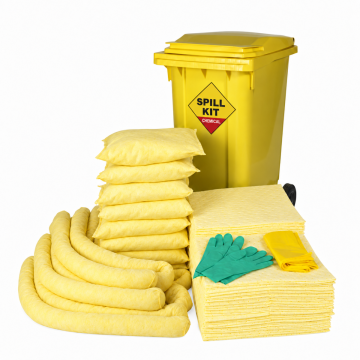 Chemicaliën Spill kit - 240 ltr - Rolcontainer - Economy