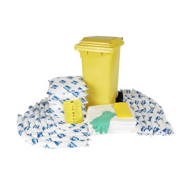 Olie spill kit 120 ltr rolcontainer economic