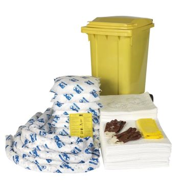 Olie spill kit(olie, diesel, benzine, kerosine, etc) 240 ltr rolcontainer economic