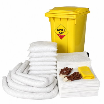 Olie spill kit(olie, diesel, benzine, kerosine, etc) 240 ltr rolcontainer economic