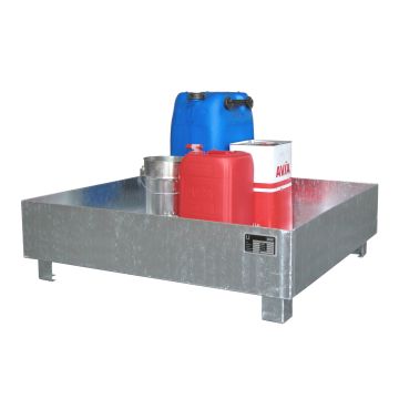Staal verzinkte lekbak (444ltr) - opvangbak - 120x120x41,5cm
